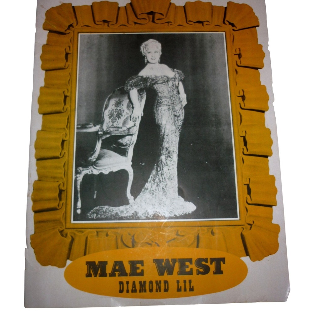 Vintage 1949 Mae West Diamond Lil Broadway Souvenir Program Movie Star Ephemera